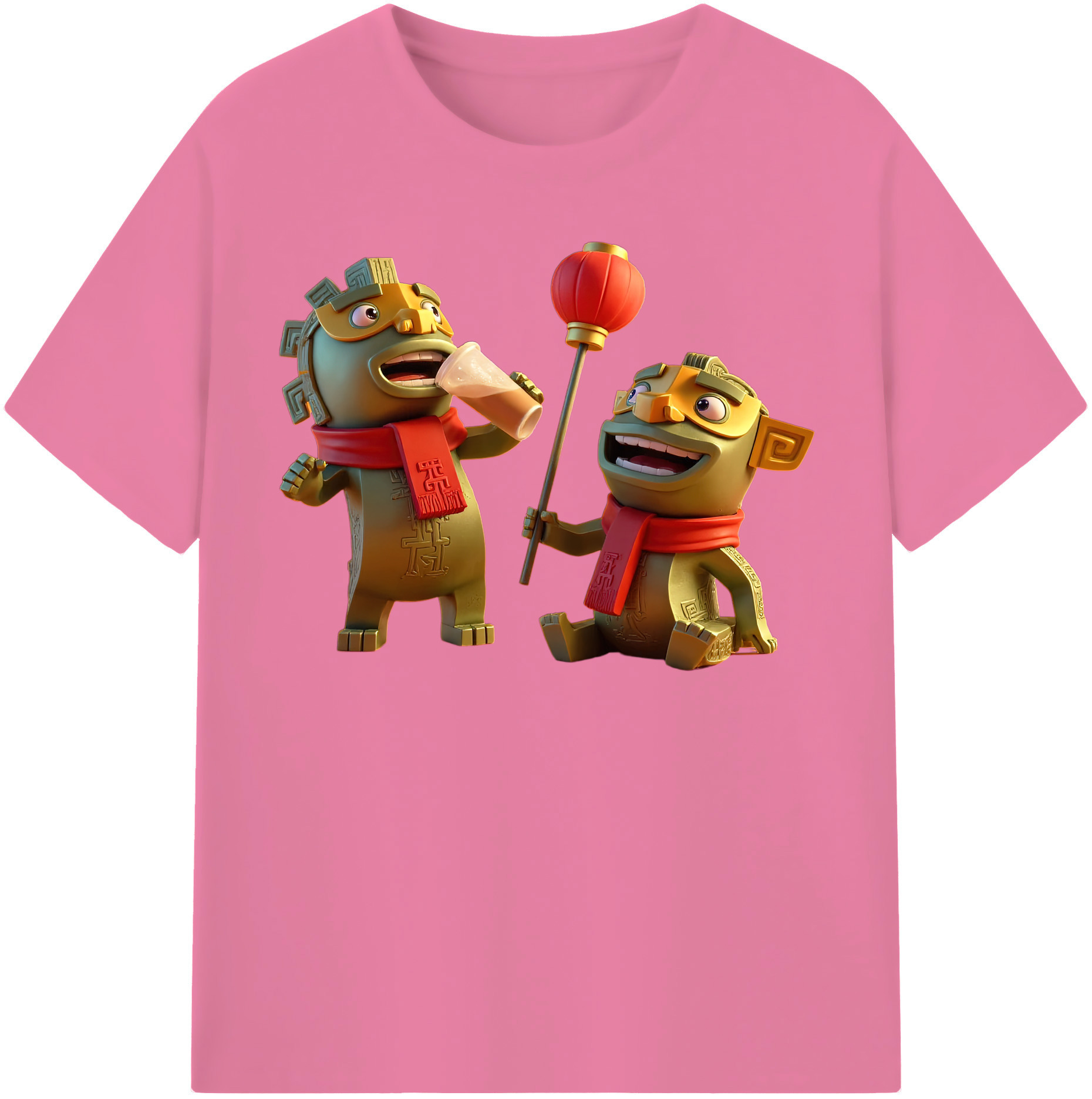 （画像用） Ne Zha 2 ナタ 魔童の大暴れ 綿100％半袖Tシャツ（フロントプリント）